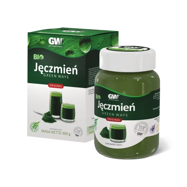 Green Ways BIO Sproszkowany Sok z Młodego Zielonego Jęczmienia. Najwyższa Jakość! 300 g = 60 Porcji