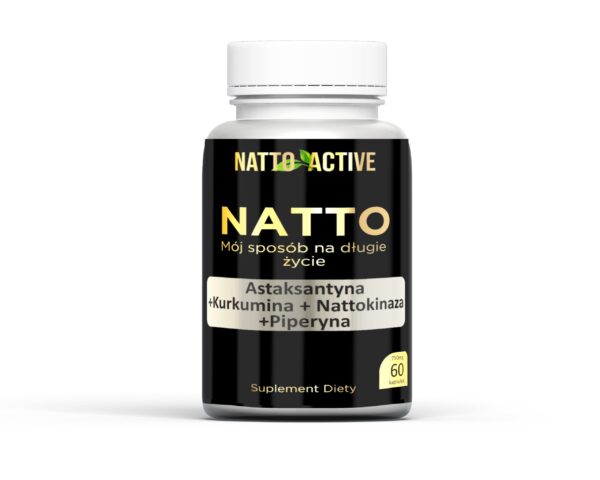 Natto Active Astaksantyna 200Mg Kurkumina 200Mg Piperyna 4Mg- 60 kapsułek 750 mg – Suplement diety