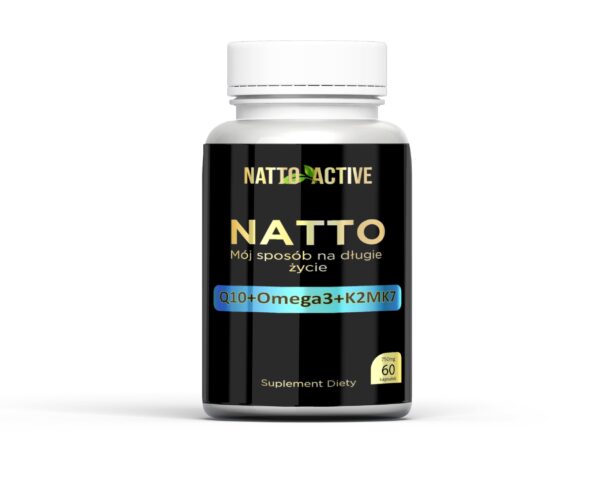 Natto Active Koenzym Q10 300Mg K2 MK7 Nattokinaza – 60 kapsułek 750 mg – Suplement diety