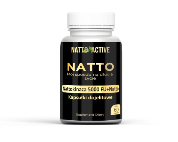 Natto Active Nattokinaza 250Mg 5000 FU K2 MK7 – 60 kapsułek 750 mg – Suplement diety