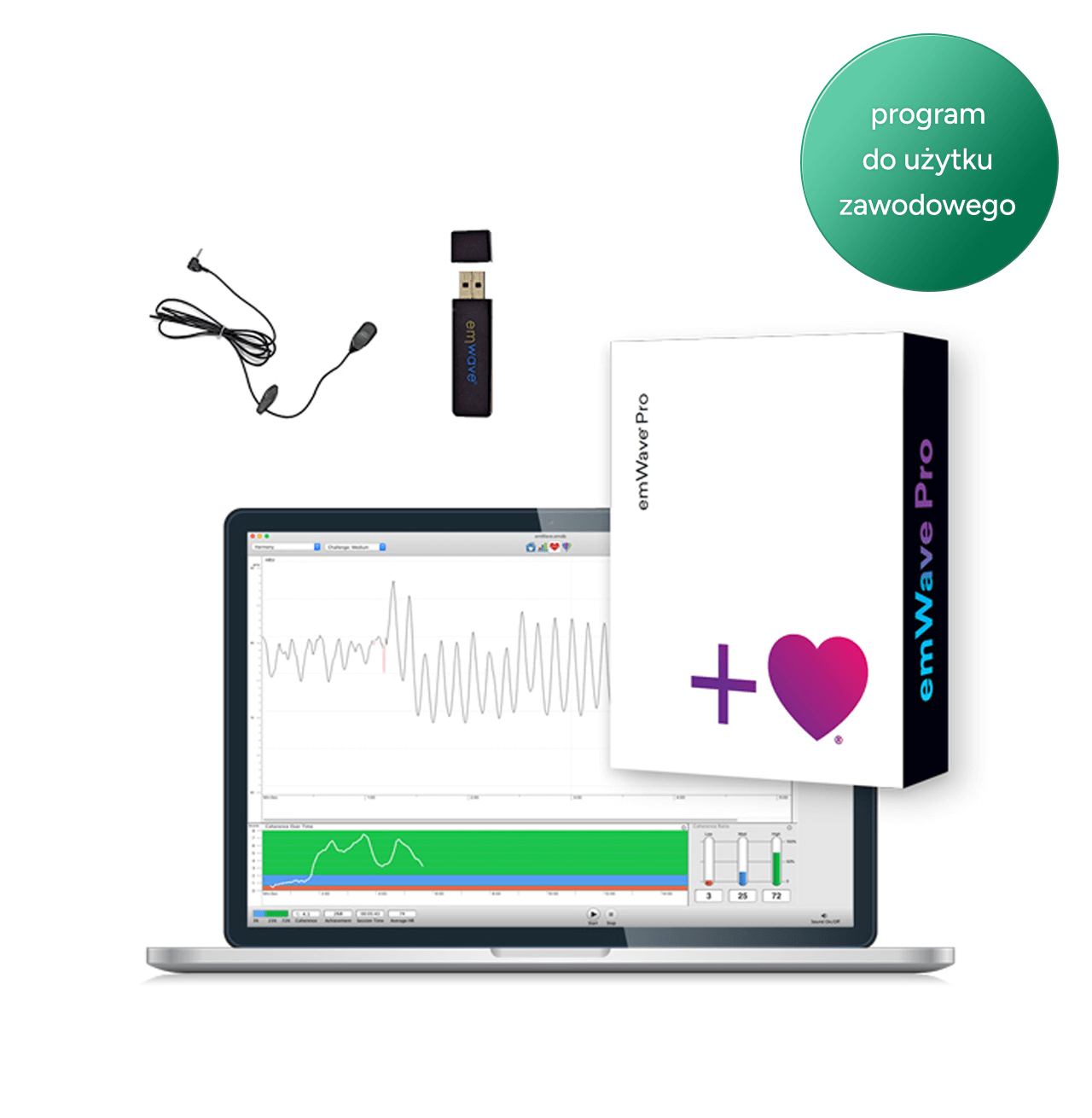HeartMath® emWave Pro - Pomiar HRV w Czasie Rzeczywistym